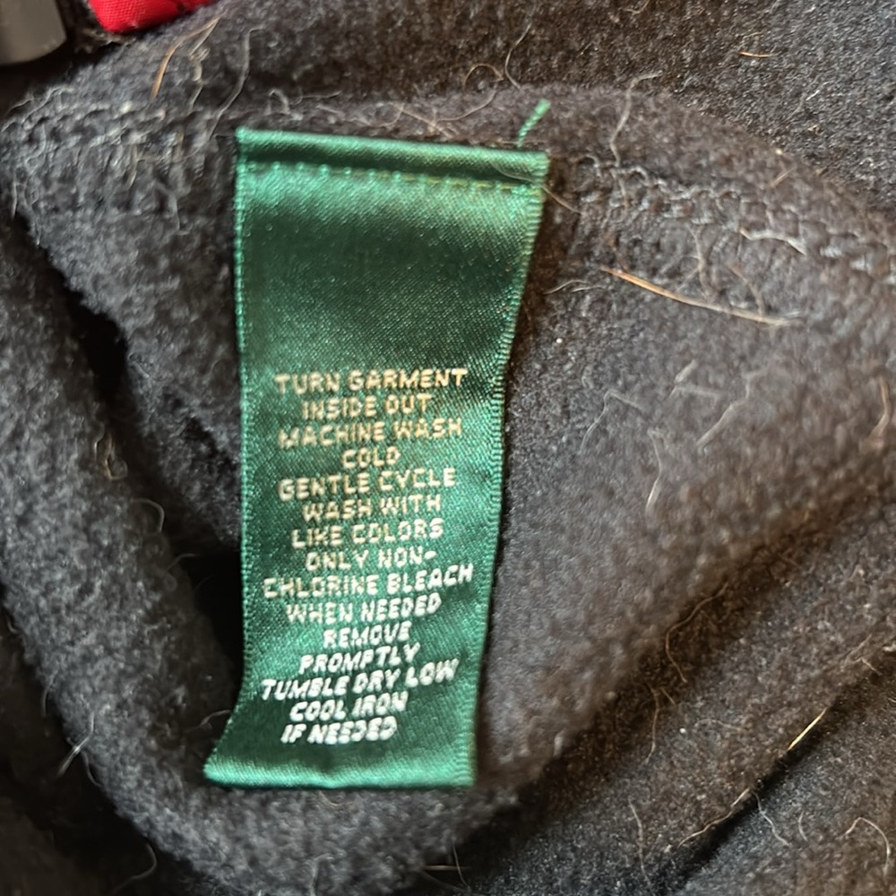 Women’s Ralph Lauren Sport Active Fleece Full Zip Jacket Size Large. Black/Red - Picture 11 of 12